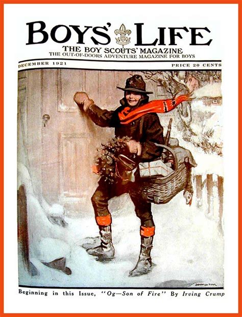 1921 December Cover Boys Life The Boy Scouts Magazine By