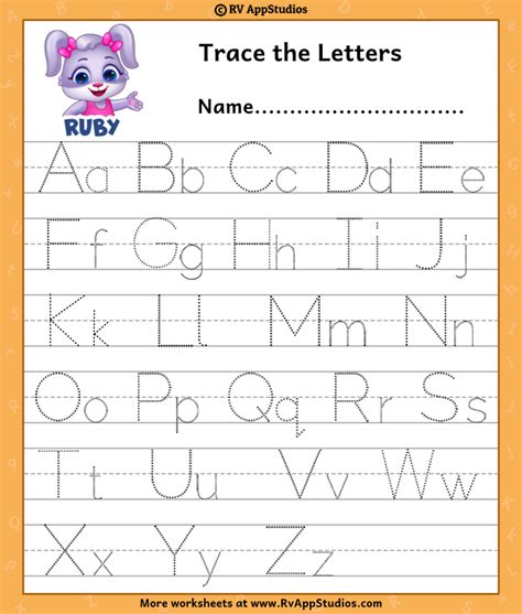 Printable Tracing Letters Workbook Learning And School Toys Pe