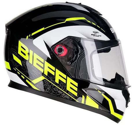 Capacete Bieffe B12 Naked Preto Brilho Amarelo Capacetes De Moto