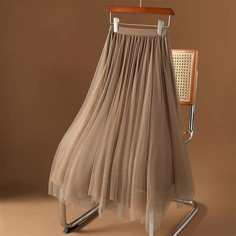 Tigena Fashion Reversible Tulle Long Skirt For Women 2023 Spring Autumn