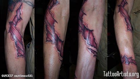 12 Most Unbelievable Ripped Skin Tattoos Ripped Skin Tattoo Tattoos