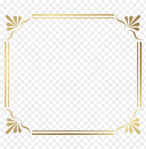 Select the rectangular marquee tool and drag around the photo, leaving a small black border inside the selection area. gold border frame png - Free PNG Images | TOPpng