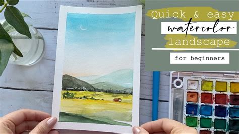 Watercolor Landscape Tutorial For Beginners Easy Watercolor Painting