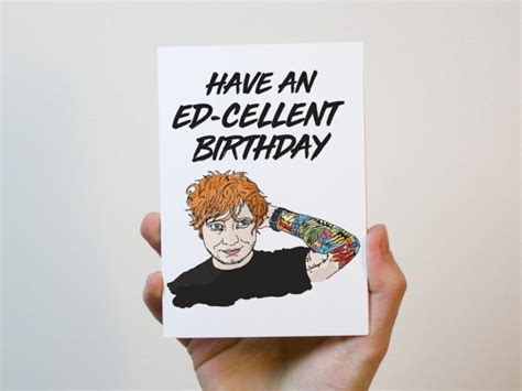 Ed Sheeran Birthday Card