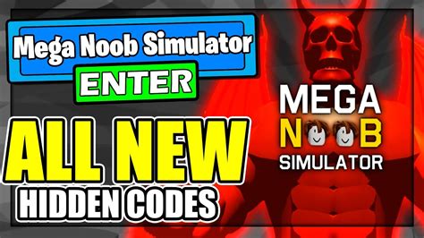 Mega Noob Simulator October 2021 Codes Halloween All New Roblox