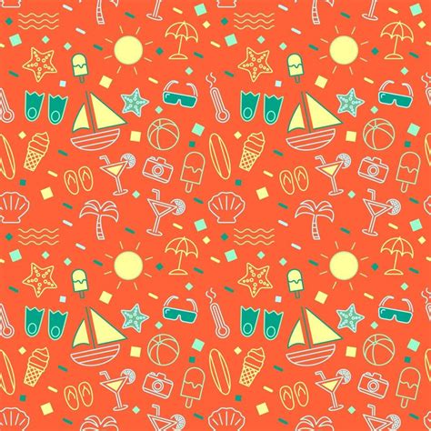 Summer Seamless Pattern Background 2236443 Vector Art At Vecteezy