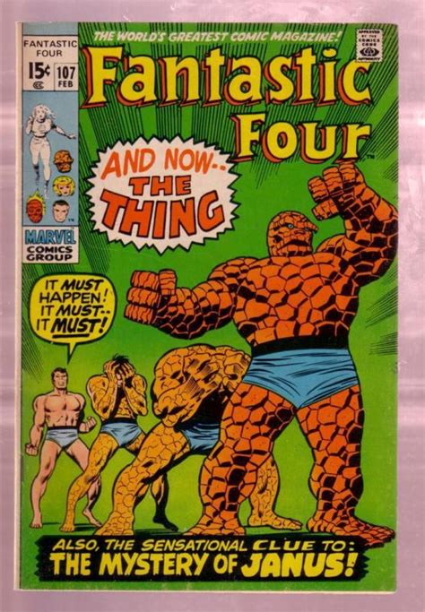 Fantastic Four 107 1971 The Torch Thing Transformation Vgfn Comic