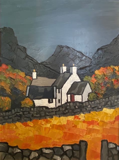 David Barnes Snowdonia Farm Contemporary Welsh Landscape Painting