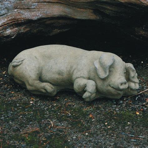 Gfk skulpturen für ihren garten nach ihrer farblichen idee? Dekofigur für den Garten Schwein - liegend