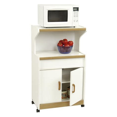 Ameriwood Microwave Cabinet With Shelves White