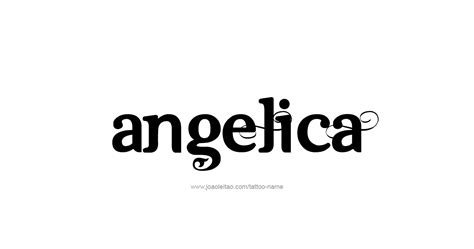 Angelica Name Tattoo Designs