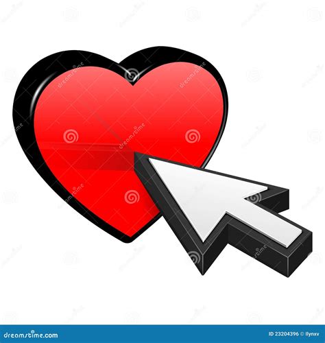 Heart And Cursor Stock Vector Illustration Of Love White 23204396