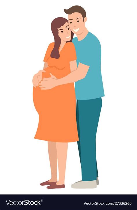 Indian Illustration Couple Illustration Pregnant Wife Pregnant