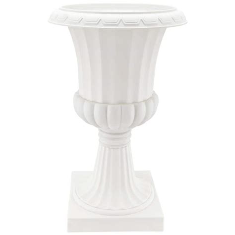 Arcadia Garden Products Deluxe Pedestal 16 In X 27 In White Plastic