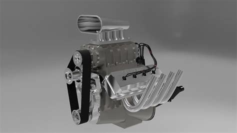 High Detail Hemi V8 Engine 3d Model Cgtrader