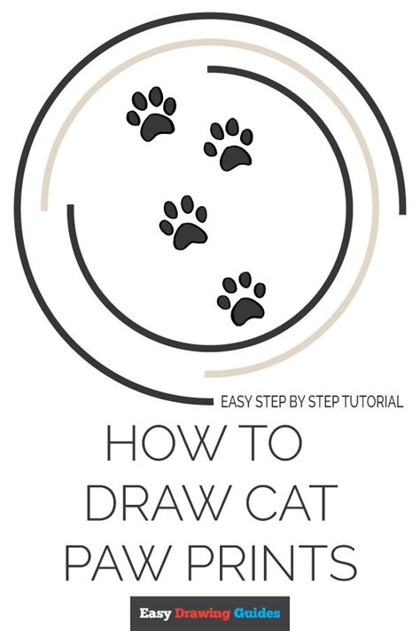 How To Draw Cat Paw Prints Really Easy Drawing Tutorial Cat Paw