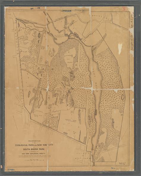 Initial Plan For The Bronx Zoo 1896 Map Of New York Bronx Zoo Bronx