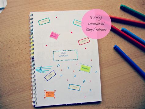 Crayons And Beads Diy Personalized Diarynotebook