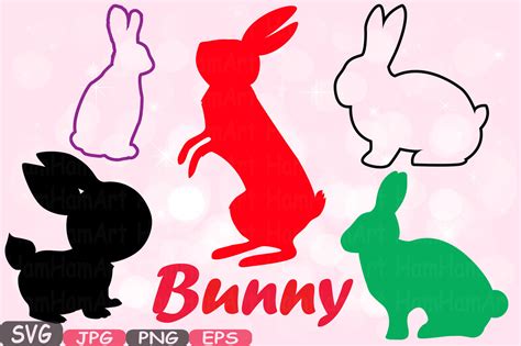 Easter Bunny Silhouette Svg Cutting Files Farm Clipart Svg Easter
