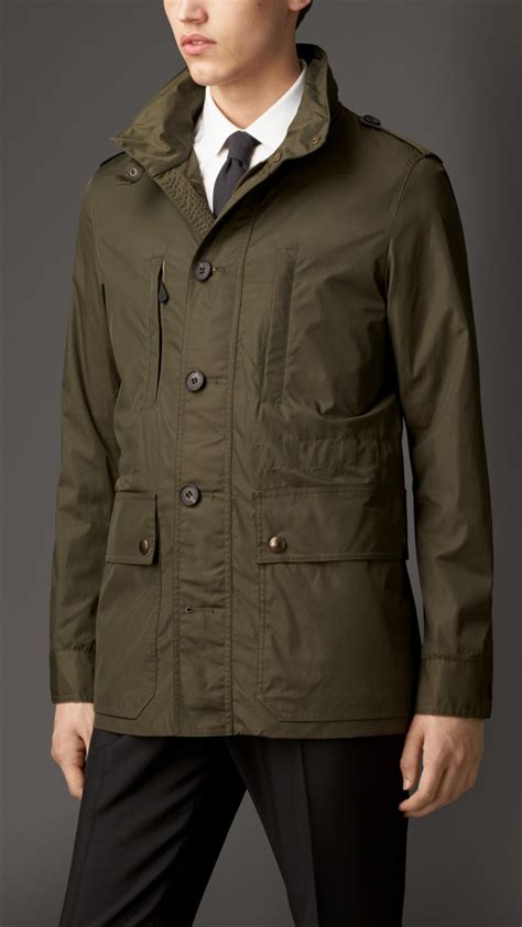 Lyst Burberry Technical Cotton Field Jacket In Green For Men