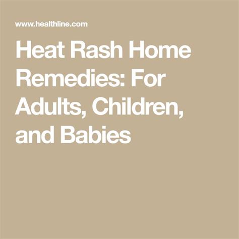 Heat Rash Home Remedies For Adults Children And Babies In 2020