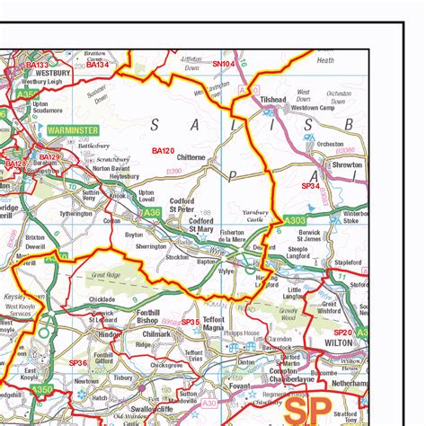 Postcode Sector Map S Devon Dorset Somerset Editable Geopdf Xyz Maps