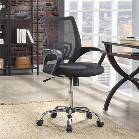 Small home office chairs are perfect for creating a comfortable and reliable work zone in even the smallest some of our office chair range can also be used as dining chairs to save space. Office Desk Chair w/Arms Mesh-Back Adjust-Height 5-Casters ...