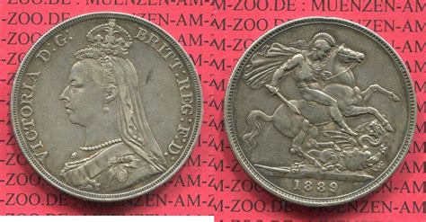 England Großbritannien Uk 1 Crown Silbermünze Queen Victoria England