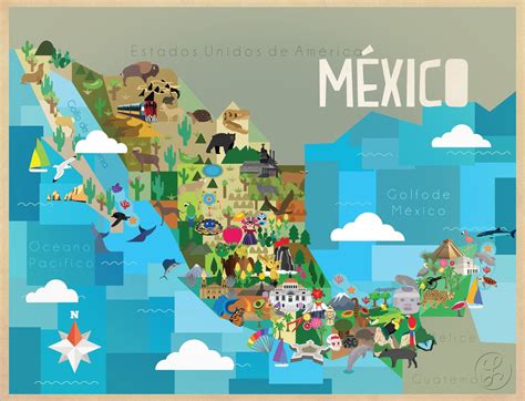 √ Mapa De Turismo En Mexico Cachos E Outras Ondas