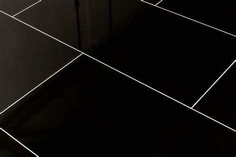 Falquon Glamour 8mm High Gloss Black Tile Effect 4v Laminate Flooring