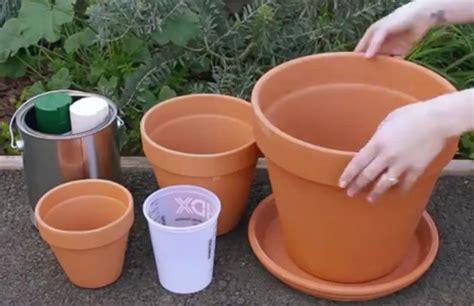 How To Turn Terra Cotta Pots Into A 3 Tier Herb Garden