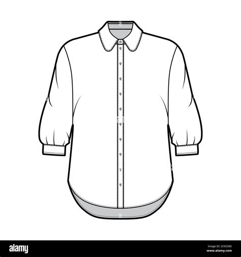 Button Down Dress Shirt Stock Vector Images Alamy