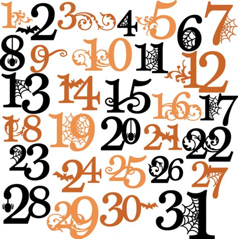 Halloween Numbers Svg Cutting Files Halloween Svg Cuts Free Svg Files