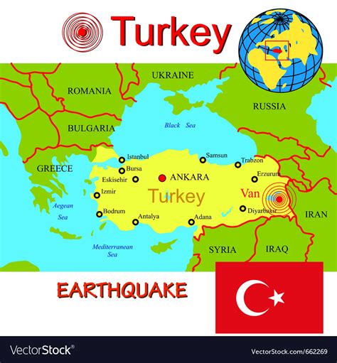 Erdogan nimmt die griechen ins visier turkei derstandard at international. Turkey map with epicenter earthquake Royalty Free Vector