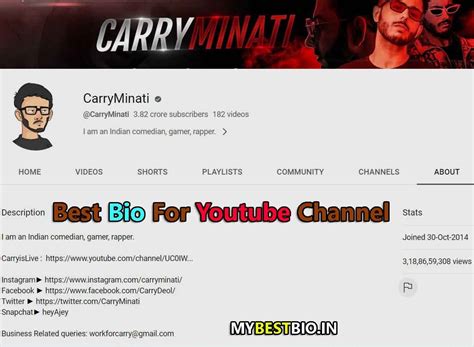 Youtube Biographysetting