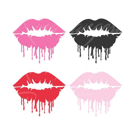 Dripping Lips Svg Lips Svg Png Dxf Cutting Files Cricut Cute Etsy