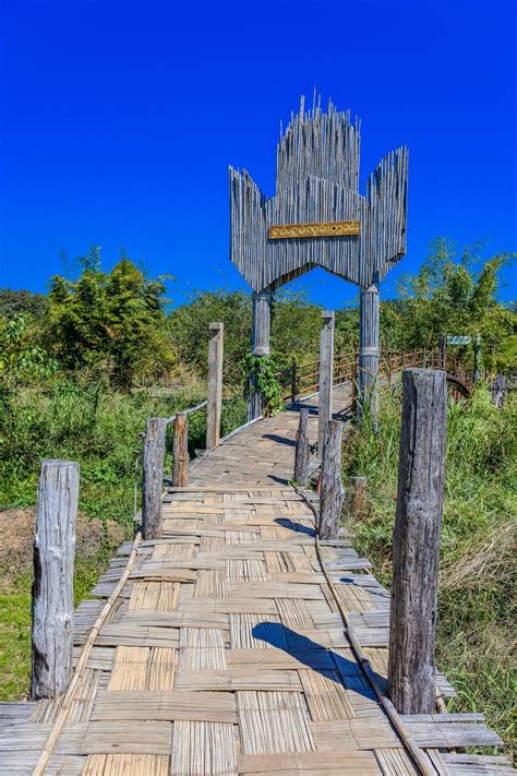 Bamboo Bridge Sutongpe Bridge Free Stock Photo Public Domain Pictures