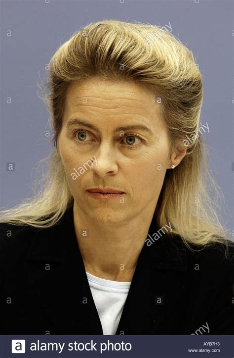 Eu leaders backed global value chains rather than support brussels in potentially blocking covid jab exports. Ursula von der Leyen CDU zum Thema Elterngeld Stock Photo ...