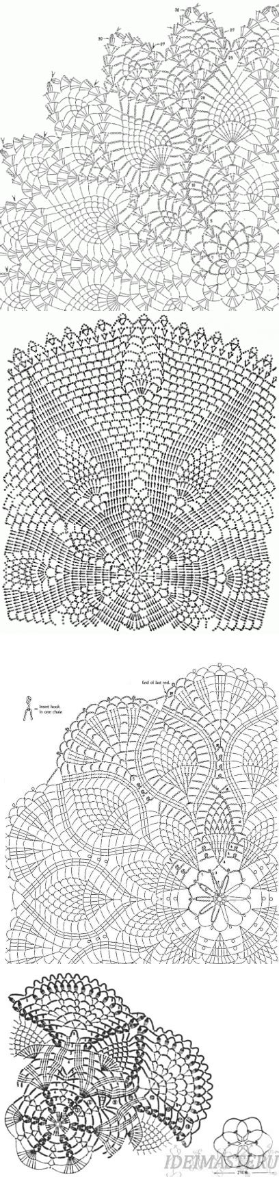 Crochet Laces Связанное крючком кружевное украшение Вязаные крючком