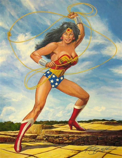 Wonder Woman Impressionist Painting In Oil For Sale