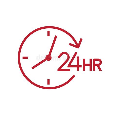 24 Hours With Clock Arrow Cyclic Icon Opened Order Execution Or