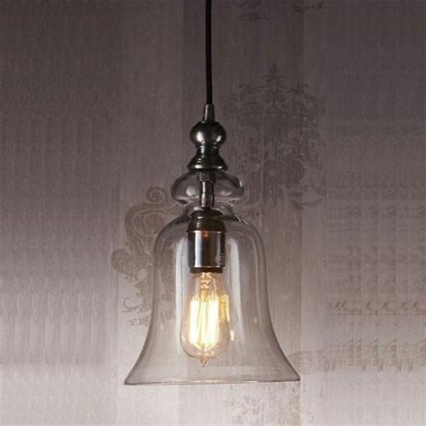 Vintage Glass Pendant Light In Silver Lighting Collective