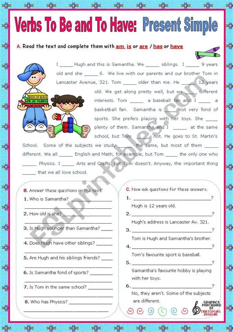 Verb To Be Affirmative Negative And Interrogative Exercises Pdf Exercise