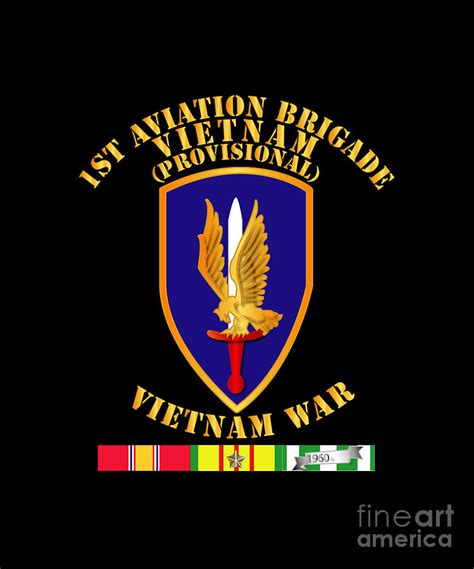 Army 1st Aviation Brigade Provisional Vietnam War W Svc Digital Art