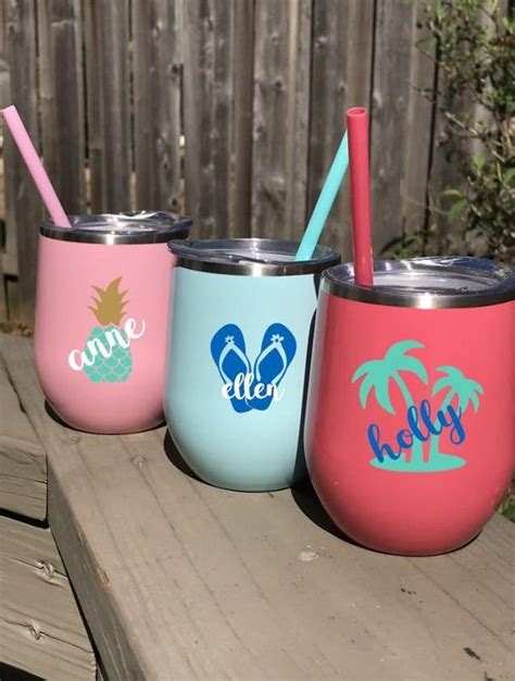 12oz Kids Bottle Personalized Vacation Beach Palm Trees Laser Engraved