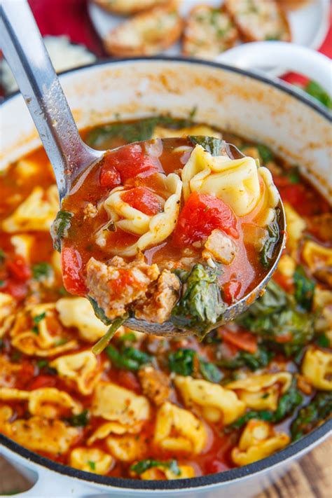 Tortellini Soup With Italian Sausage Spinach Recipe On Closet Cooking