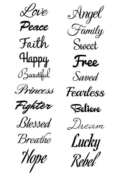 Script Font Temporary Tattoos Express Yourself And Let The World Know