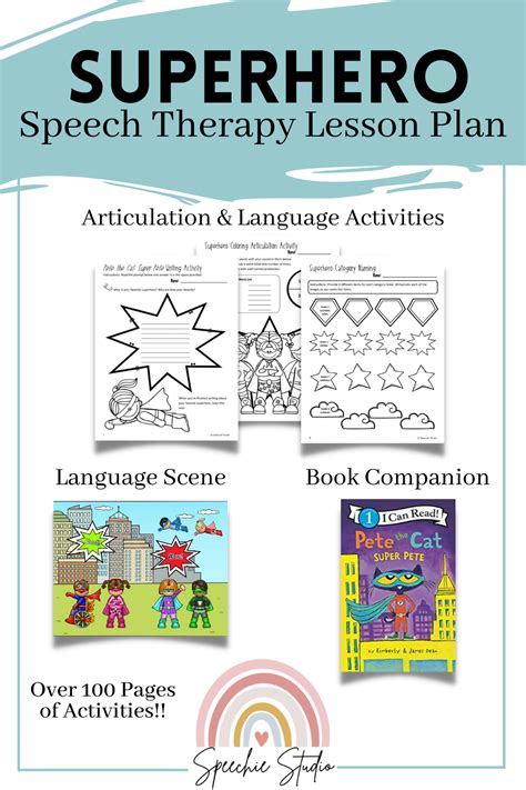Superhero Speech Therapy Lesson Plan Languagearticulation Activities