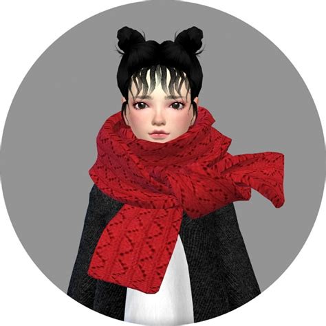 Child Knit Scarf At Marigold Sims 4 Updates