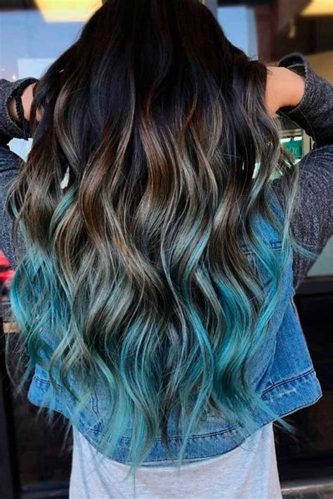 79 Dark Blue Hair Color For Ombre Teal Koees Blog Blue Ombre Hair